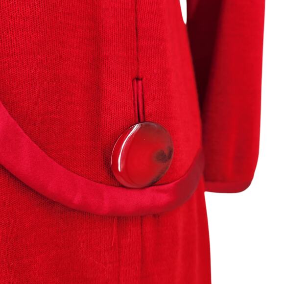 Vintage 80s Bill Blass Dress 100% Wool Shift Sheath DRess Rounded Shoulder SZ 8 - Picture 2 of 8